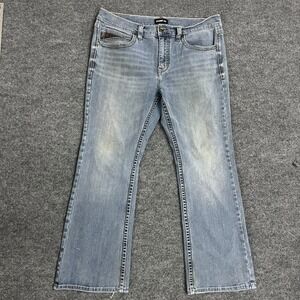 Rank 45 Jeans Mens Size 36W x 30L Light Wash Straight Leg Casual Stretch Denim